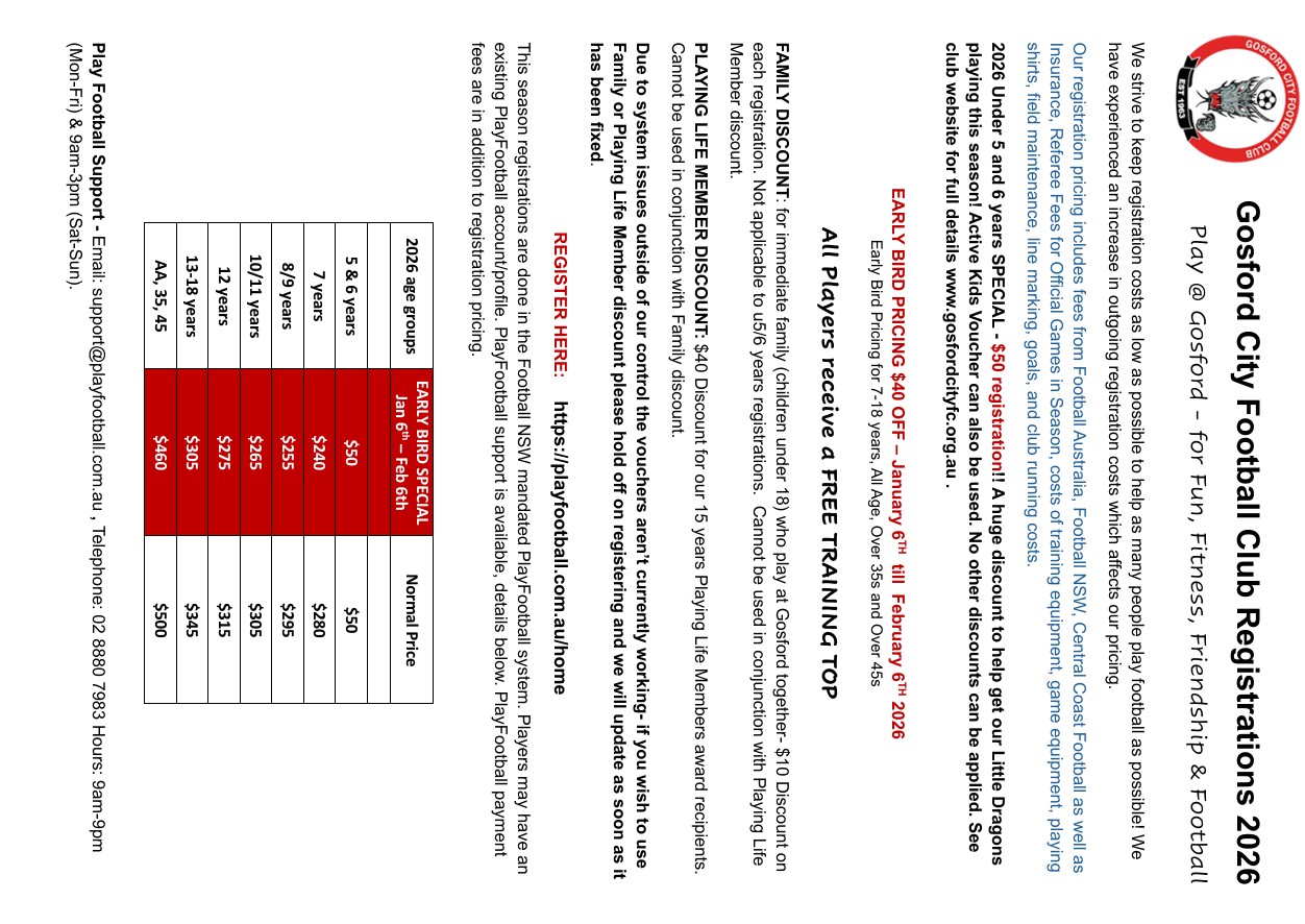 GCFC Registration Pricing Information 